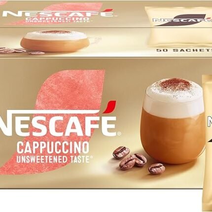 Cappuccino Unsweetened Taste Instant Coffee Sachets - 50 x 14.2g